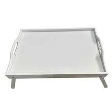 Escritorio plegable para portátil de bambú natural, material de bambú sólido, diseño plegable de una sola pieza para un almacenamiento fácil, asas antideslizantes a ambos lados + borde elevado para una colocación estable, opciones de varios tamaños, adecuado como bandeja para el desayuno, bandeja para TV para personas encorvadas, mesa de picnic al aire libre, estantería para el alféizar de la ventana, aplicable para el hogar, dormitorio, patio, estilo simple y de madera, práctico - Multicolor - Ver 18