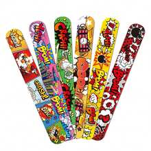 48 piezas Pulseras de resorte con diseño de bomba de dibujos animados, surtido de colores aleatorios - Multicolor - Ver 6