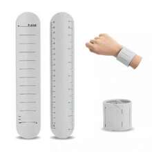 1pc Writable Silicone Memo Bracelet, Bendable Wristband Notepad For Students, Office, Daily Life, Made Of Silicone Material, Printable Scale/Writing Area, Reusable With Erasable Pen - Multicolor - View 2