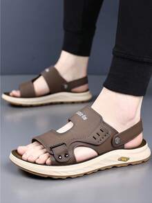 Men's Lightweight Sandals, Secure Buckle Fastening System, Flexible Soles, Suitable For Travel And Leisure - Yellow Brown - View 5