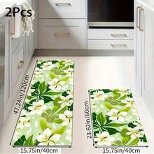 1pc Floral Pattern Printed Long Rug, Suitable For Living Room, Laundry Room, Bathroom, Bedroom, Kitchen, Entrance Mat - Multicolor - View 10