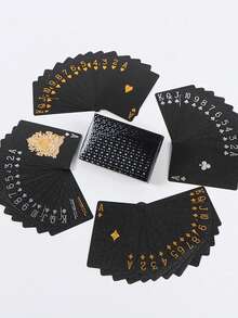 Waterproof Playing Cards - Poker Deck For Parties And Games - Black - View 1