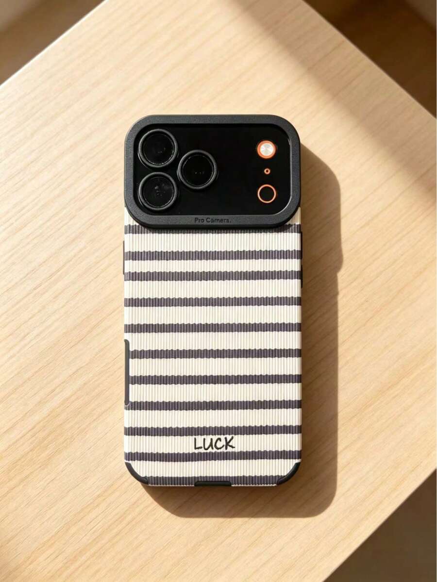 银色线条卡通图案手机壳，兼容 17、16、15 Pro、11 Pro、12、13 Plus、7、8、SE、XS、XR - 銀色 - 查看 1