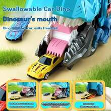 Dinosaur Truck Toy Series, Designed For Children And Toddlers, Includes 1 Dinosaur Transport Truck And 6 Racing Car Toys, Dinosaur Truck Can Launch Cars From Its Mouth, Suitable For Toddlers Aged 3-6 Years Old, Great Birthday/Christmas/Back To School Gift For Boys And Girls Aged 3-6 - Dinosaur Car - View 10