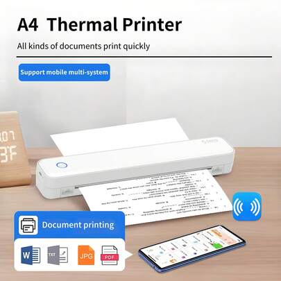  ORICO-2026 Nuevo papel térmico de doble función para tatuajes, plantilla de tatuaje e impresora de documentos, incluye 5 papeles para tatuajes y 5 papeles plegables A4, impresora térmica inalámbrica - Transferencia rápida de alta definición, portátil, adecuada para profesionales/estudios de tatuajes, viajes, hogar y oficina.