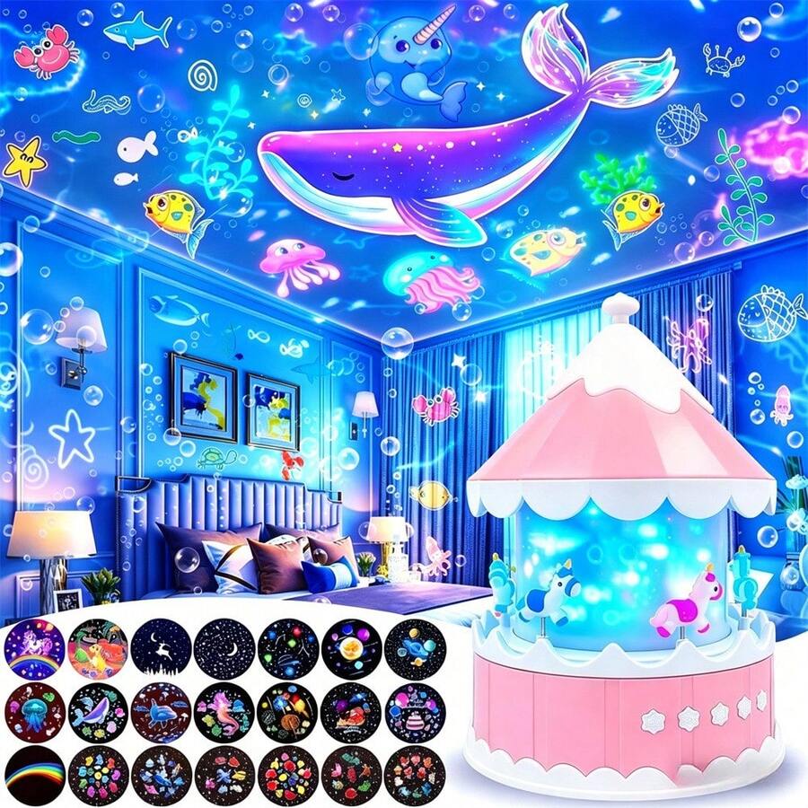 21合1星空投影灯，卧室夜灯装饰，沉浸式氛围，生日礼物