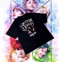 CAMISETA PARA DAMA CON ESTAMPADO SPRING DAY - Negro - Ver 1