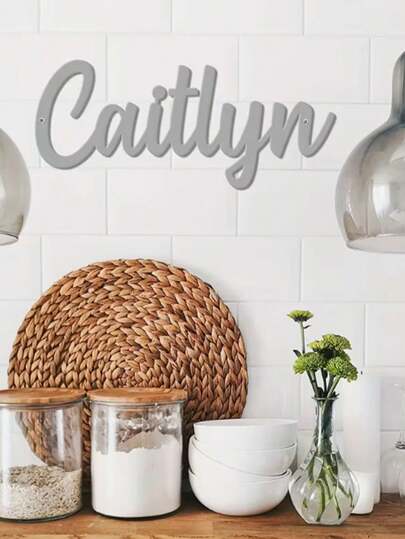1pc Customized Wall Decoration Pendant, Which Can Be Customized With Names, And Different Fonts And Colors Can Be Chosen. It Is A Personalized Letter Home Decoration, Suitable For Office And Room Decoration, And A Special Gift For Important People During Festivals
