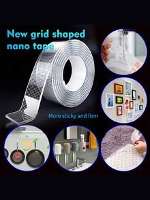 Băng keo nano hai mặt công nghiệp 5m, chất liệu PET trong suốt, độ bám dính cao, khả năng chịu tải mạnh, dễ xé và cắt, chịu nhiệt, có thể tái sử dụng, phù hợp với nhiều mục đích sử dụng. - nhiều màu - Xem 7
