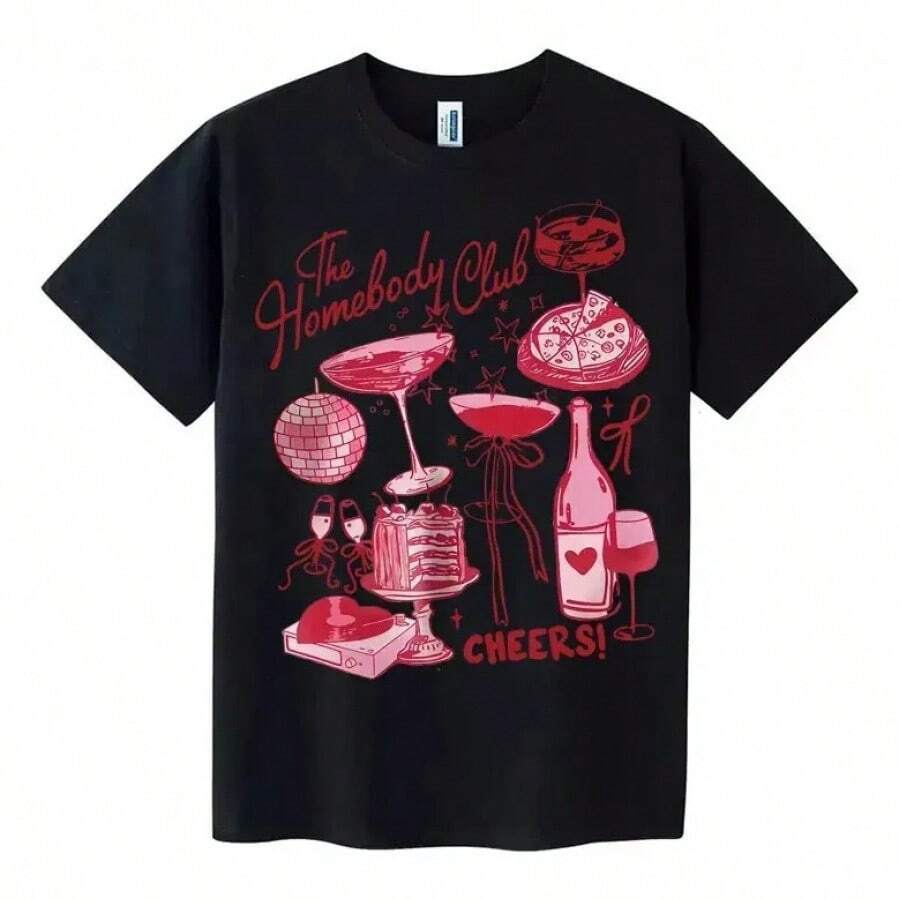 The Homebody Club With A Food Print - 黑色 - 查看 1
