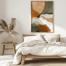 Set Of 2 Abstract Neutral Wall Art, Modern Minimalist Canvas Prints, Earth Tone Boho Wall Decor For Living Room Bedroom - A - View 6