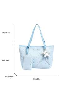Nuevo bolso de hombro de lujo y versátil con decoración de estrellas para mujer - Multicolor - Ver 7