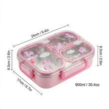 Caja de almuerzo de acero inoxidable 304 de 900ML con compartimentos, caja bento dividida, contenedor de almuerzo sellado a prueba de fugas, contenedor de almacenamiento de alimentos de gran capacidad portátil para frutas y ensaladas, apto para calentar con agua caliente, apto para lavavajillas & microondas, adecuado para estudiantes y adultos para usar en casa, escuela, oficina, picnic, regreso a la escuela - Multicolor - Ver 16