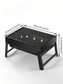 1 pieza Parrilla de carbón plegable y portátil, para camping al aire libre, picnic, fiestas en el patio, sin necesidad de montaje - Especificaciones múltiples - Ver 10