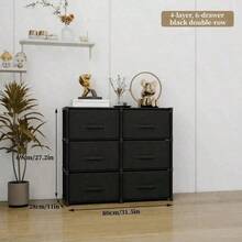 1pc Easy Storage Cabinet With Multi-Layer Drawers, Bedroom Lingerie Organizer, Household Assembled Storage Rack, Cube With Drawers, Dust-Proof Wardrobe, Storage Shelf, Shoe Rack, Freestanding Display, DIY Assembly, Floor-Standing Storage Rack, Book Cabinet, Suitable For Bedroom, Living Room, Kitchen, Study, Office, Holiday Storage - 2 Rows, 5 Layers, 8 Grids, Black - View 6
