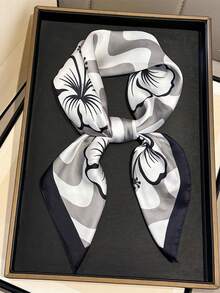 1 chiếc khăn choàng cổ bằng satin in hình hoa dâm bụt hồng và sóng biển, kích thước 65x65cm, nhẹ, đa năng, phù hợp cho mọi mùa, đi chơi hàng ngày, dự tiệc và du lịch. - Nhiều màu - Xem 7