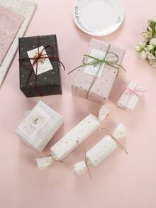 10pcs Thin Paper Sheets, 3 Colors, With Star & Pattern Designs, Suitable For Wedding, Valentine's Day, Birthday Gift Wrapping, Bouquet Wrapping, Gift Bag Filler And Party Favors - Multicolor - View 3