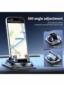 1 Giá đỡ điện thoại ô tô xoay 360°, chất liệu ABS, đế silicon chống trượt, tương thích với bảng điều khiển, thích hợp sử dụng trong xe hơi, văn phòng, nhà ở, giá đỡ điện thoại xoay gắn trên bảng điều khiển, giá đỡ xoay, đế chống trượt cao cấp, giá đỡ ô tô đa năng - Nhiều màu - Xem 6