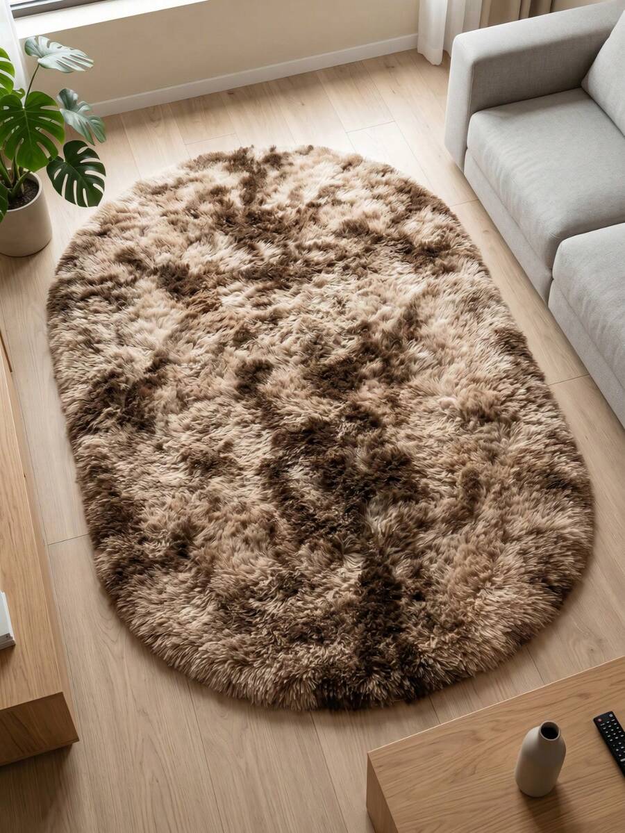 1pc Leopard Print Faux Fur Decorative Rug, Love & Healing Bedroom Decor, Small Rug, Carpet, Home Decor, Living Room Rug, Living Room Small Rug, Bedroom Rug, Living Room Home Decor, Outdoor Rug, Washable Rug - Multicolor 6 - View 1