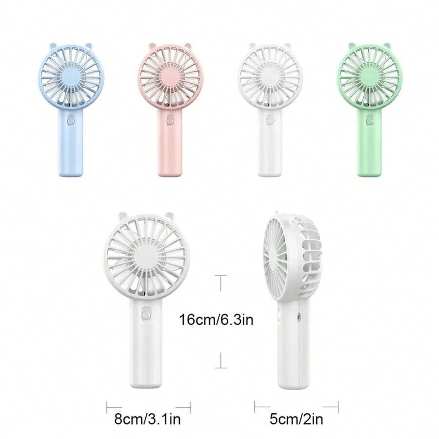 Mini ventilador portátil, ventiladores recargables por USB, ventiladores de mano, ventilador de mesa de escritorio, aire acondicionado, refrigerador silencioso para exteriores, hogar, oficina, escuela - Ver 1