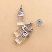 2/4pcs Resin Mini Water Bottle Pendant DIY Jewelry Making Kit, Transparent Pendant Accessories Suitable For Earrings, Necklaces And Crafts - 10個水瓶 - 查看 4