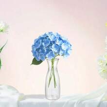 5/10 piezas Juego de jarrones de plástico transparente, antideslizante, apilable, diseño minimalista, adecuado para bodas, hogar, decoración de restaurantes, arreglos florales de interior/exterior - A - Ver 2