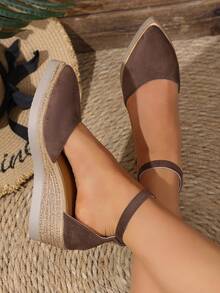 Women's Casual Platform Sandals With Closed Toe, Ankle Strap And Thick Sole Design, Suitable For Daily Commute And Vacation,Wedge Heels,Summer Shoes - Brown - View 7