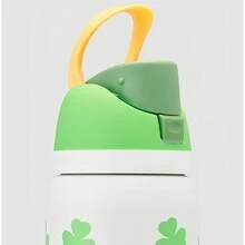 24oz Reusable Stainless Steel Water Bottle, Pattern Design With Handle And Flip Straw, Insulated Leak Proof Fits Cup Holder, Gift For Men Women Daily Use - clover - 查看 3