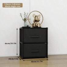 1pc Easy Storage Cabinet With Multi-Layer Drawers, Bedroom Lingerie Organizer, Household Assembled Storage Rack, Cube With Drawers, Dust-Proof Wardrobe, Storage Shelf, Shoe Rack, Freestanding Display, DIY Assembly, Floor-Standing Storage Rack, Book Cabinet, Suitable For Bedroom, Living Room, Kitchen, Study, Office, Holiday Storage - 2 Rows, 5 Layers, 8 Grids, Black - View 9