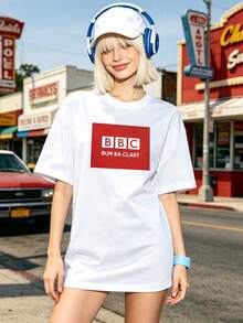 Camiseta de manga corta con cuello redondo suave y casual de verano para mujer, tops para salir, algodón, vintage, estilo callejero europeo y americano, casual deportivo, estilo unisex, estilo casual urbano, tops bonitos, Gen Z, curvas, ropa Y2K, camisetas divertidas, tops para damas, conjuntos de vacaciones para mujer, top lindo, camiseta gráfica, conjuntos de primavera, camisetas holgadas, ropa de calle retro, estilo de los 90, estilo de los 2000, subcultura, top negro, tops blancos, atuendo de fiesta de los 90. Blanco - Blanco - Ver 11