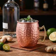 1pc Moscow Mule Copper Plated Stainless Steel Bottom Cup - Multicolor - View 10