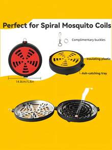 Portable Mosquito Coil Holder With Anti-Scald, Anti-Fire And Anti-Ash Design, Outdoor Camping Yard Mosquito Coil Storage Box - Multicolor - View 5