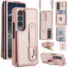 OUKNOEO 時尚人造皮革斜挎手機包，適用於 iPhone 18 17e Air 16e 15 14 13 Pro Max Plus S26 S25 Edge S24 Ultra A37 A57 Z Fold 7 6 5 4，附手腕帶與長掛繩 - 粉色 - 查看 11