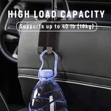 Car Seat Back Cover With Hidden Metal Hook Design, Premium Faux Leather Material, Universal Fit For Most Vehicles, Perfect For Holiday Travel, Protects Your Seats From Dirt And Damage, Ideal For Valentine's Day, Mother's Day, New Yea - A - 查看 6