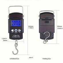 Portable Scale Digital LCD Display 110lb/50kg Electronic Luggage Hanging Suitcase Travel Weighs Baggage Bag Weight Balance - Black - View 6