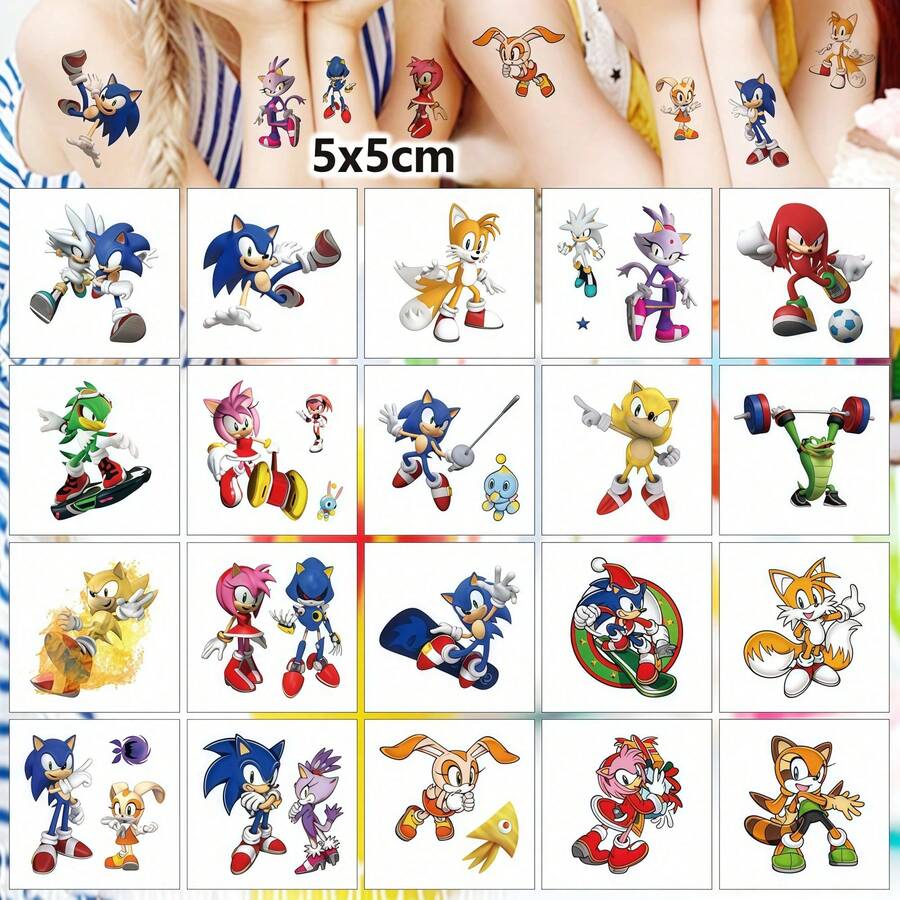 Bộ 20 miếng dán nhóm, hình dán anime chất lượng cao, quà tặng học sinh & đồ dùng tiệc tùng [Kiểu ngẫu nhiên] - Nhiều màu - Xem 1