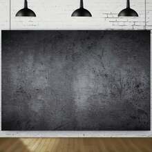 1pc Dark Gray Textured Concrete Backdrop, Measuring 177.8X228.6, Made Of Polyester.This Mixed Color Decoration Is Entryways, Photography Backgrounds, Birthday Celebrations, Outdoor Gardens, Photo Booths, And Party Decor - 1pc - View 1