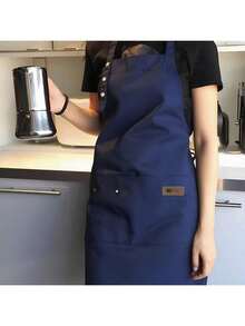 1 chiếc tạp dề nhà bếp chống thấm nước và dầu mỡ, có túi, làm từ polyester và chống bám bẩn, thích hợp cho gia đình, nhà hàng, thủ công mỹ nghệ, làm vườn, nướng thịt, trường học, quán cà phê, tạp dề nam và nữ (màu xanh), một món quà Giáng sinh. - Nhiều màu - Xem 6