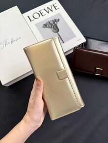 Versatile And Elegant Long Women's Wallet, High-End Design, Hand-Held, Light Luxury Women - Burgundy - View 7