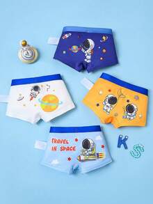 8pcs/Set Cartoon Print Breathable Comfortable Boy's Briefs, Children Underwear - Multicolor - View 3