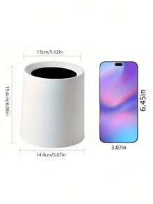 Minimalist Solid Color Trash Can, Daily Essential - Multicolor - View 3