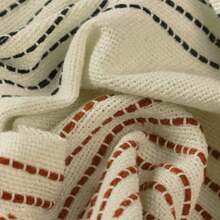 Tasselled Pecan/Black Throw - Pecan/Black - View 5