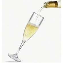 12 piezas de copas de champán de acrílico, grandes de 150ml, irrompibles, reutilizables, copas de champán transparentes, elegantes y adecuadas para el hogar, bodas, fiestas y celebraciones - Ver 8