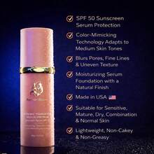 Bio Mimic Foundation Medium Spectrum By Forever Bloom; Protecting From Sun With SPF50; Foundation For Gym, Sports, Dancing Makeup For Mature & Sensitive Skin, Natural Finish Made In USA - Medium - 查看 3