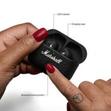 Marshall Tai nghe Bluetooth không dây Motif II ANC True Wireless, chống ồn chủ động, thời gian phát nhạc 30 giờ, hỗ trợ âm thanh LE, âm trầm sâu đặc trưng, lý tưởng cho du lịch, nghe nhạc, thể thao và gọi điện. - Xem 7
