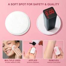 150pcs Round Cotton Pads, Thick Double-Sided Makeup Remover Pads, Suitable For Sensitive Skin, High Absorbency Cotton Pads, Makeup Remover Pads, Cleansing Pads - Multicolor - View 5