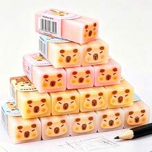 Tẩy hình chuột lang nước Kawaii, tẩy bút chì hoạt hình dễ thương, không để lại cặn, đồ dùng học tập cho học sinh, quà tặng khen thưởng cho trẻ em. - Phân phối hỗn hợp ngẫu nhiên - Xem 2