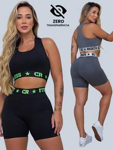 Verde Neon e Cinza Mescla