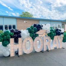 50pcs Green & Navy Blue Balloons, Double-Layer Cream Balloons, Suitable For Jungle, Wildlife, Dinosaur, Forest, Golf Theme Birthday, Baby Shower, Anniversary Party Decoration - A-1 - View 6