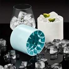 1pc Round Cylinder Tray Silicone Ice Mold, Ice Bucket, Easy Release Professional Tool & Gadget, Mold & Tray - Baby Blue - View 3